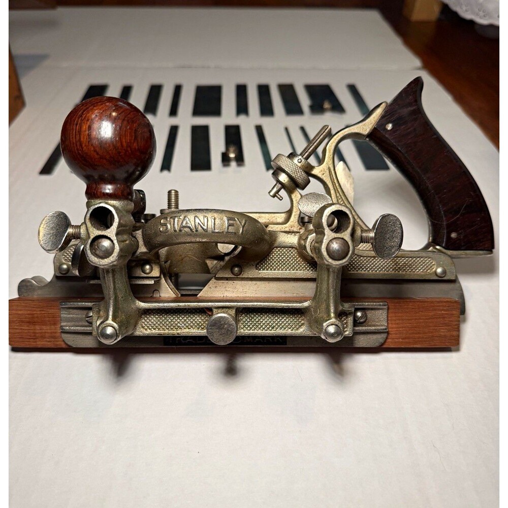 Stanley No. 45 Combination Plane with Cutter Set, Spurs & Wooden Box